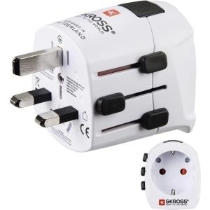 Hama World PRO Light Universal Typ F Schwarz - Weiß Netzstecker-Adapter (00128227)