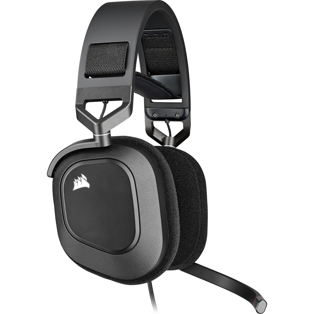 Corsair HS80 RGB USB Auricolare Cablato Portatile Gaming Carbonio (Corsair HS80 RGB Wired Gaming Headset, USB, 7.1 Surround, Fl