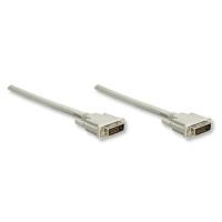 Manhattan 371803 cavo DVI 3 m DVI-D Beige (DVI-D CABLE 3M DUAL LINK- - MALE/MALE BLACK POLYBAG)