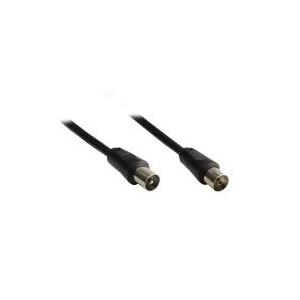 Good Connections - Antennenkabel - Koax Stecker-> Koax Buchse - gerade - 2.5 m - Schwarz (S-AS25DG)