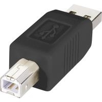 Adattatore USB 2.0 Renkforce 1x Spina USB 2.0 A - 1x Spina USB 2.0 B Contatti a spina placcati in oro nero Renkforce