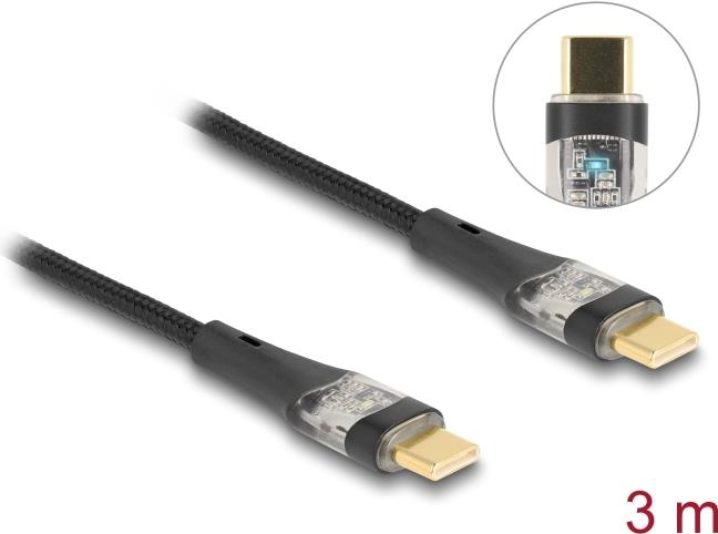 Delock Cavo di ricarica rapida USB 2.0 Spina USB Type-C da 3 m