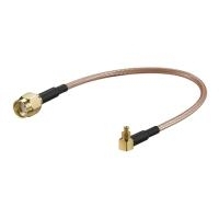 Wentronic 51688 - RP-SMA FM - MC-Card 90° M - Männlich/weiblich - Schwarz - Gold - Pink (51688)