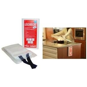 uniTEC Feuerlöschdecke, DIN EN 1869:1997, Glasfaser zum schnellen Ersticken bzw. Löschen von Brandherden (47044)