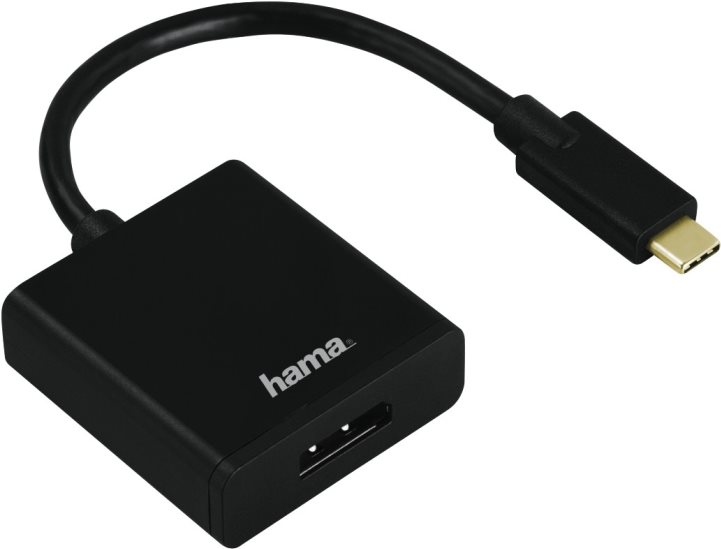 Hama Cavetto adattatore ingresso usb Type C / Uscita Display Portconnettori dorati Ultra HD nero 3 stelle