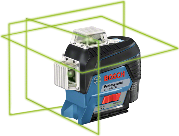 Bosch Professional GLL 3-80 CG + batteria + BM 1 + L-Boxx (0601063T00)