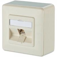 METZ CONNECT BTR IT CONNECT E-DAT modul 8(8) AP - Wanddose - RJ-45 - Pearl White, RAL 1013 - 1 Anschluss (1309110001-E)