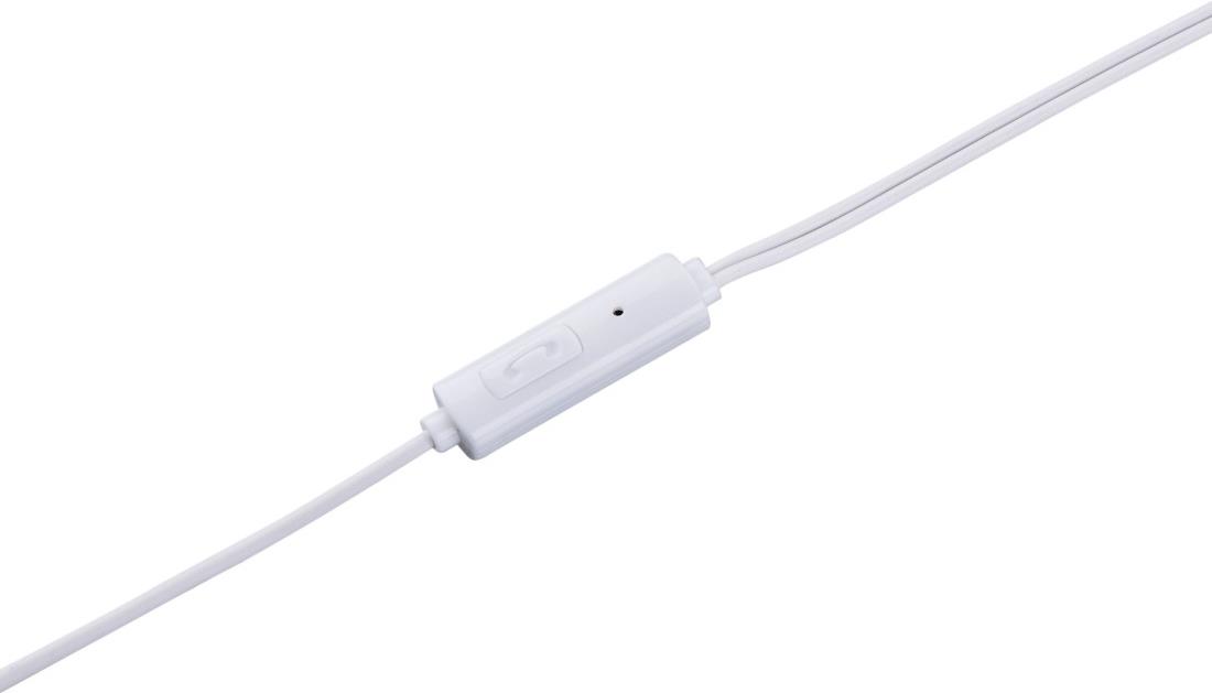 Hama Essential Line Basic - Ohrhörer mit Mikrofon - im Ohr - kabelgebunden - 3,5 mm Stecker - weiß (00137436)