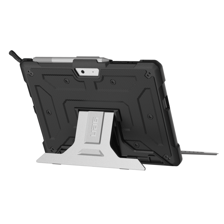 Urban Armor Gear Metropolis 25,4 cm [10] Cover Nero, Argento (UAG METROPOLIS CASE SURFACE GO - GO 4/3/2/1 - BLACK / ALUMINIUM)