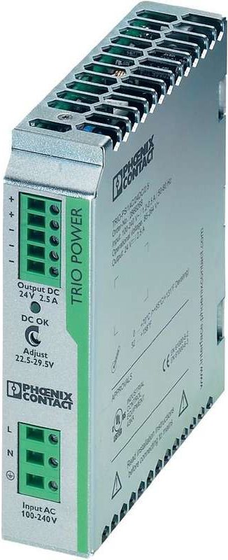 Phoenix Contatto trio-PS/1AC/24dc/5-ridondante Alimentazione (Montaggio Din Rail Possibile) -AC 100-240 V.