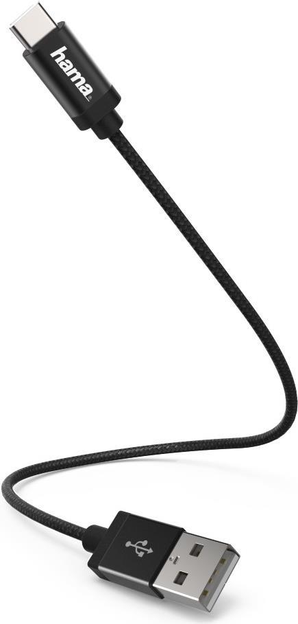 Hama 178281 USB Kabel 0,2 m USB C USB A Männlich Schwarz (00178281)