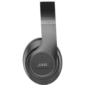 HMDX Audio JAM Transit City - Kopfhörer mit Mikrofon - Full-Size - drahtlos, verkabelt - aktive Rauschunterdrückung - 3,5 mm Stecker (HX-HP150GY-EU)