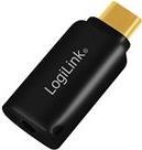 LogiLink UA0356 adattatore per inversione del genere dei cavi USB-C 3,5 mm Nero (Logilink USB-C to 3.5mm Adapter, DAC - Black)