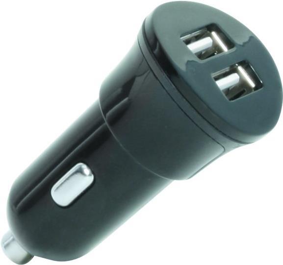 Mobilis Car Charger 2 USB Universale Nero Accendisigari Auto (CAR CHARGER 2 USB [12-24V-OUT 5.0V 1)