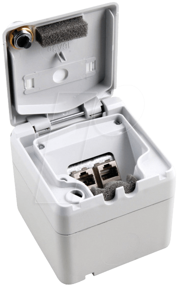 EFB-Elektronik - Gehäuse mit modularen Einsätzen - Hellgrau, RAL 7035 - 2 Ports (ET-25023)