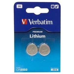 1x2 Verbatim CR 2032 Lithium (49936-118)
