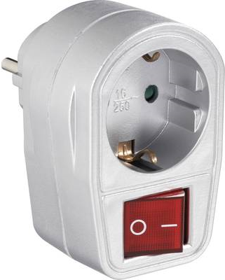 Renkforce 1296316 Schaltbare Zwischensteckdose 2polig Silber (1296316)
