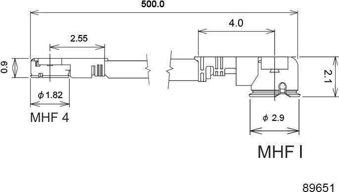 Delock Cavo antenna MHF I maschio a MHF 4L maschio 1.13 50 cm