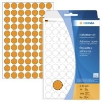 HERMA - Etichette adesive permanenti - Arancione luminoso - Rotondo 13 mm 1848 etichetta(e) (24 fogli x 77) (2234)