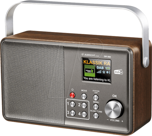 Albrecht DR 860 Senior radio digitale DAB/FM display a colori inclusa batteria da 4000 mAh