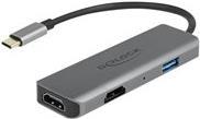 Delock Adattatore da USB Type-C a Dual HDMI con 4K 60 Hz e porta USB