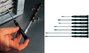 C.K Elektronik Schraubendreher-Satz 7-teilig, mit ESD bestehend aus Schlitz: 2,5 x 75 - 3.0 x 100 - 3.0 x 150 - (T4883 XESD)