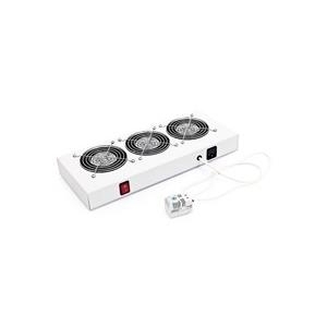 Triton - Rack-Lüftereinsatz - mit 2 Ventilatoren, Thermostat - Wechselstrom 220 V - 4U - 48,3 cm (19) (RAC-CH-X25-X1)
