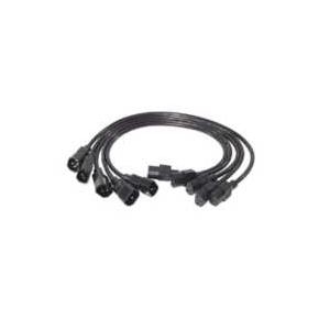 APC - Stromkabel - IEC 320 EN 60320 C13 (W) - IEC 320 EN 60320 C14 (M) - 61cm (Packung mit 5) (AP9890)
