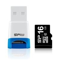 SILICON POWER Combo Pack - Flash-Speicherkarte - 16 GB - Class 4 - microSDHC - mit USB Reader