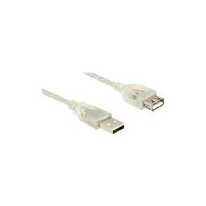 DeLOCK 83881 cavo USB USB 2.0 1 m USB A Trasparente (DeLOCK USB forlngerkabel - 1 m)