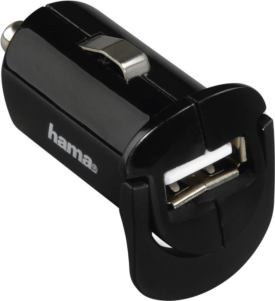 Hama Essential Line Picco Car Charger Kit - Auto-Netzteil - 5 Watt - 1 A - Fast Charge (USB, USB-C) - auf Kabel: Micro-USB - Schwarz (00173614)
