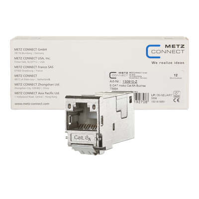 METZ CONNECT E-DAT modul Cat.6A 88 jack Modulare Eingabe 130910-Z