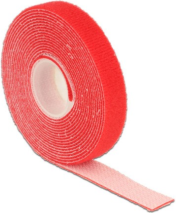 Delock Nastro in velcro su rotolo L 3 m x L 13 mm rosso