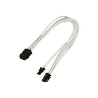 Nanoxia - Netzteil - PCI-Express-Stromversorgung, 6-polig (W) - 8-poliger PCI Express-Stromanschluss mit abnehmbarem 2-poligem Abschnitt (M) - 30cm - weiß (900400023)