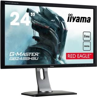Iiyama G-MASTER Red Eagle GB2488HSU-B3 - LED-Monitor - 61cm (24) (24 sichtbar) - 1920 x 1080 - TN - 350 cd/m² - 1000:1 - 1 ms - 2xHDMI, DVI-D, DisplayPort - Lautsprecher (GB2488HSU-B3)