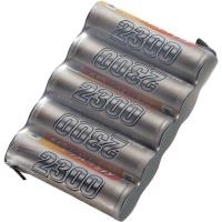 CONRAD ENERGY Empfänger-Akkupack 6 V / 2300 mAh Bauform Side by Side Stecksystem Mit Lötfahne