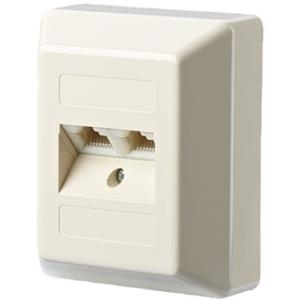 METZ CONNECT BTR IT CONNECT UAE 2x8 AP - Wanddose - RJ-45 X 2 - Pearl White, RAL 1013 - 2 Ports (130002001-I)