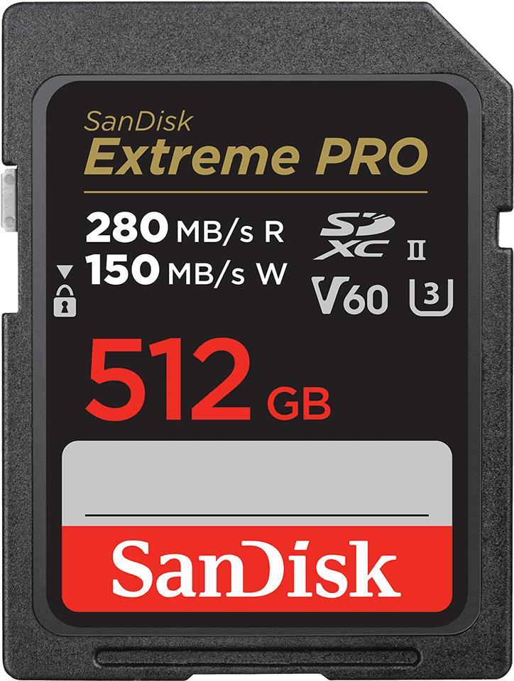 SanDisk SDSDXEP-512G-GN4IN memoria flash 512 GB SDXC UHS-II Classe 10 (SanDisk Extreme Pro - flashhukommelses)