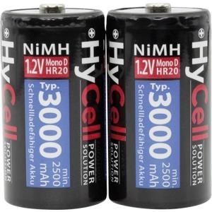1x2 Hycell Akku NiMH Mono D 3000 mAh (5035312)