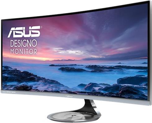 ASUS MX34VQ - LED-Monitor - gebogen - 86,72 cm (34) - 3440 x 1440 - VA - 300 cd/m² - 3000:1 - 4 ms - 3xHDMI, DisplayPort - Lautsprecher - Dunkelgrau, Plasma Kupfer (90LM02M0-B01170)