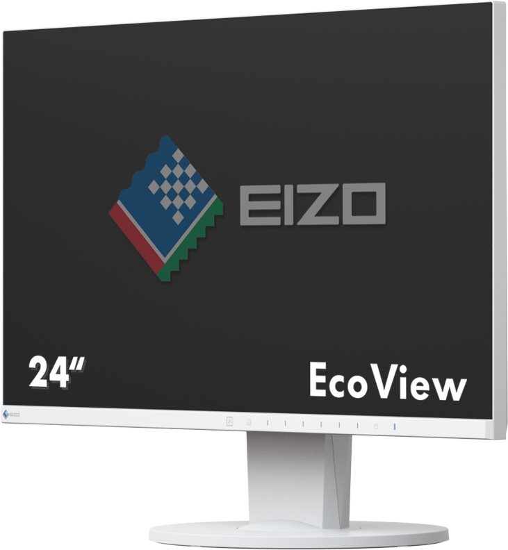 EIZO FlexScan EV2450-WT - LED-Monitor - 60 cm (23.8) - 1920 x 1080 Full HD (1080p) - IPS - 250 cd/m² - 1000:1 - 5 ms - HDMI, DVI-D, VGA, DisplayPort - Lautsprecher - weiß