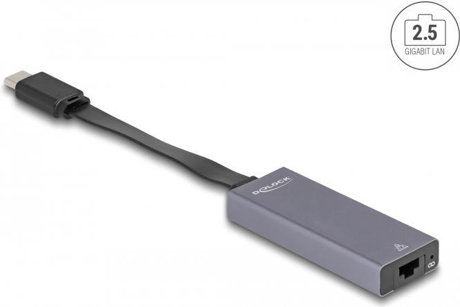 Delock Adattatore USB di tipo C a 2,5 Gigabit LAN slim