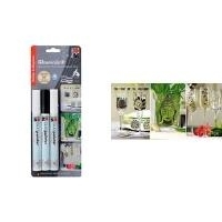 Marabu Glasmarker Glas Painter DESIGN, 3er Blister auf Wasserbasis, geruchsneutral, transparent, spülmaschinen- (012400081)