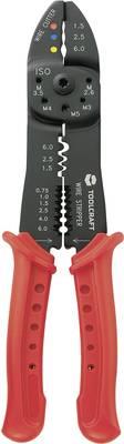 TOOLCRAFT 815260 Crimpzange für isolierte, unisolierte und offene Steckverbinder Geeignet für Kabelquerschnitte isoliert