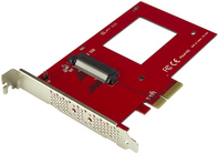 StarTech.com U.2 auf PCIe Adapter für 2.5 U.2 NVMe SSD - SFF 8639 - 4x PCI Express 3.0 - NVMe PCIe Adapter - U.2 PCIe Karte - Schnittstellenadapter - 2.5 (6.4 cm) - Ultra M.2 Card - PCIe 3.0 x4 - Rot