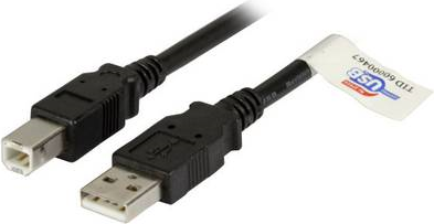 USB2.0 Premium Anschlusskabel, A auf B, schwarz, 1,0m (K5256SW.1)