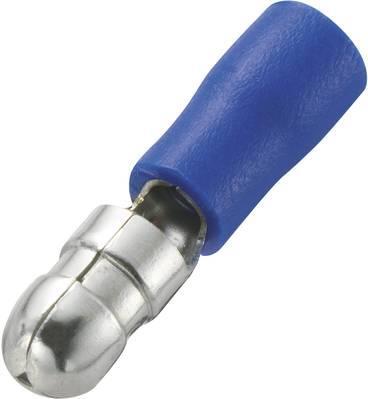 TRU COMPONENTS Rundstecker 1.50 mm² 2.50 mm² Stift-Ø: 5 mm Teilisoliert Blau 738490 100 St. (738490)