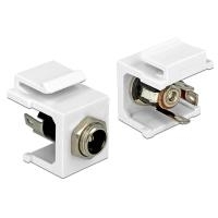 Delock Modulo Keystone DC 5,5 x 2,1 mm jack bianco