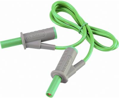 VOLTCRAFT Hochflexible Sicherheits-Messleitung [Lamellenstecker 4 mm - Lamellenstecker 4 mm] 0.75 m Grün MSB-501 10 A (VC-8063550)