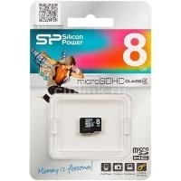 SILICON POWER - Flash-Speicherkarte - 8 GB - Class 4 - microSDHC